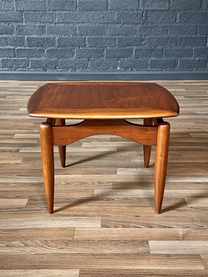 Mid-Century Modern Sculpted Walnut Floating Top Side Table, c.1960’s