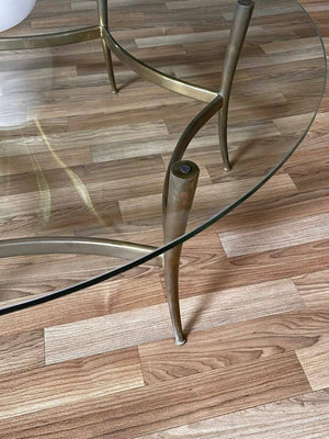 Mid-Century Italian Modern Brass & Glass Coffee Table, c.1960’s