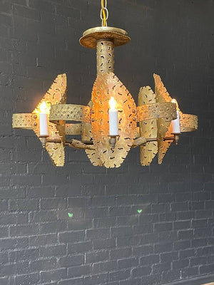 Mid-Century Modern Brutalist Chandelier by Tom Greene for Feldman, c.1960’s