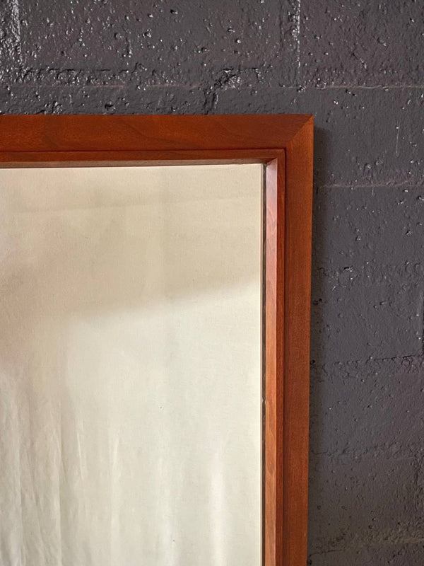 Mid-Century Modern Sculpted Walnut Wall Mirror, c.1950’s