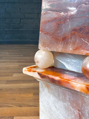 Vintage Mid-Century Obelisk Onyx Floor Lamp by Marbro, c.1960s