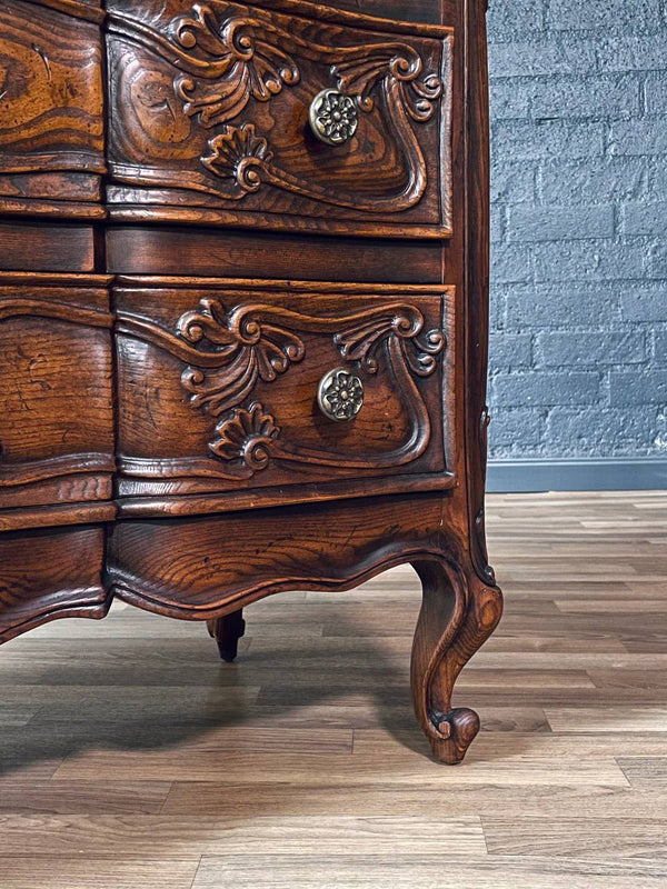 French Louis XV Style “Four Centuries” Oak 3-Drawer Dresser by Henredon, c.1960’s