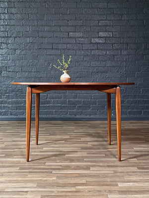 Expanding Mid-Century Modern Sculpted Walnut Floating-Top Dining Table, c.1960’s