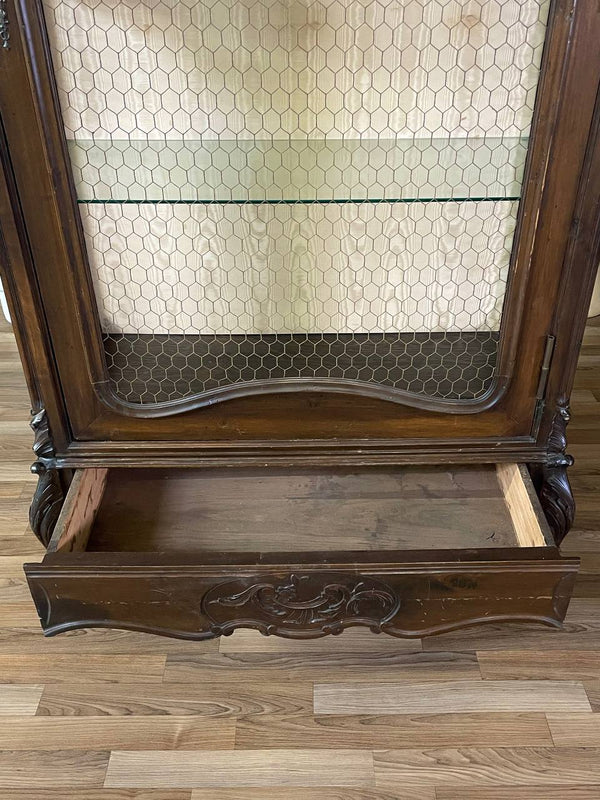 Antique French Louis XVI Armoire Display Shelf Cabinet, c.1940’s