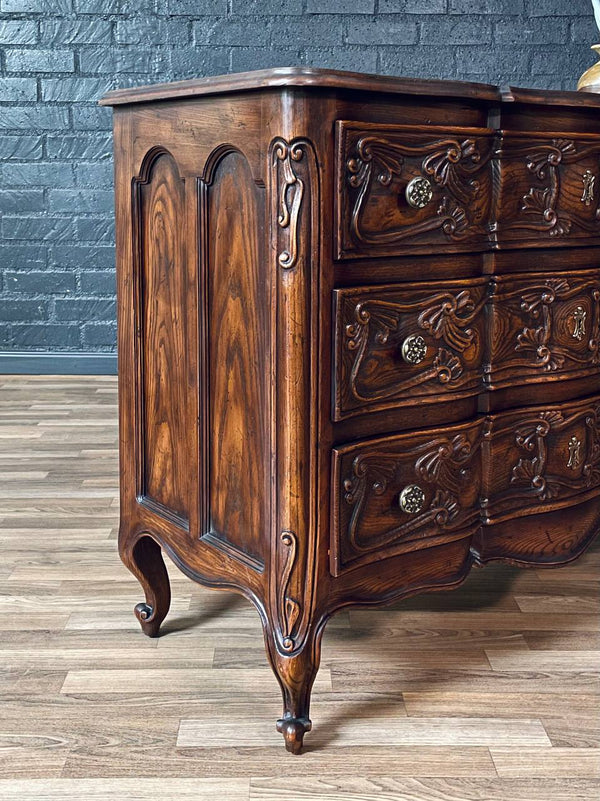 French Louis XV Style “Four Centuries” Oak 3-Drawer Dresser by Henredon, c.1960’s