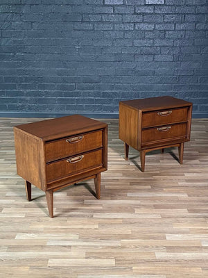 Pair of Mid-Century Modern Walnut Night Stands, c.1960’s
