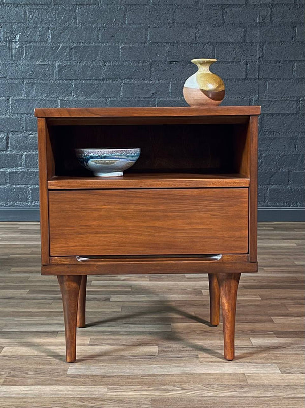 Single Mid-Century Modern Walnut Night Stand by LA Period, c.1960’s