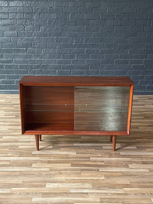 Mid-Century Modern  Walnut & Glass Bookcase, c.1960’s