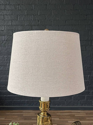 Vintage Brass Ram Horn Table Lamp, c.1960’s