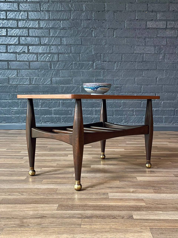 Pair of Mid-Century Modern Side Tables w/ Magazine Shelves, c.1960’s