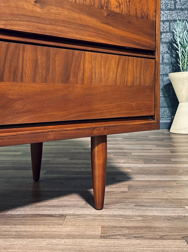 Mid-Century Modern 9-Drawer Walnut Dresser, c.1960’s