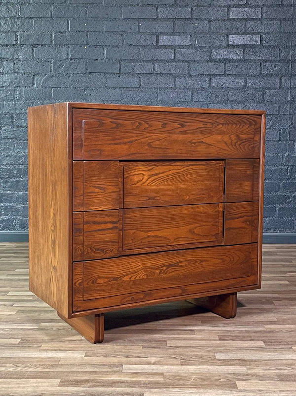 Mid-Century Modern Geometric Highboy Dresser, c.1960’s