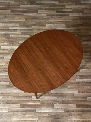 Expanding Mid-Century Modern Sculpted Walnut Floating-Top Dining Table, c.1960’s