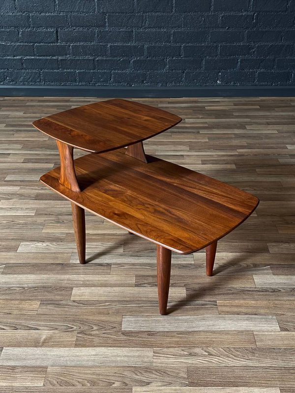 Mid-Century Modern Two-Tier Walnut Side Table by Ace-Hi, c.1960’s
