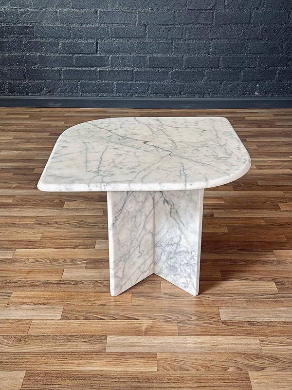 Vintage Italian Post Modern Carrara “Tear Drop” Side Table, c.1970’s