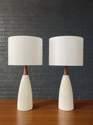 Pair of Mid-Century Modern Ceramic Table Lamps, c.1960’s