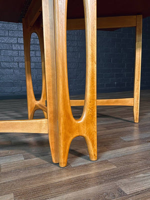 Vintage Norwegian Modern Teak & Birch Drop Leaf Dining Table by Bendt Winge, c.1960’s