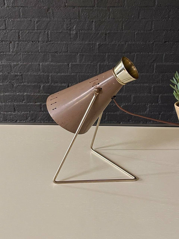 Mid-Century Modern Adjustable Cone Shape Table Lamp, c.1960’s