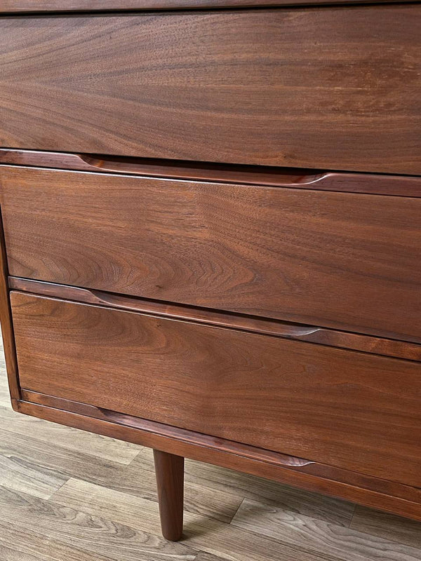 Mid-Century Modern 9-Drawer Walnut Dresser, c.1960’s