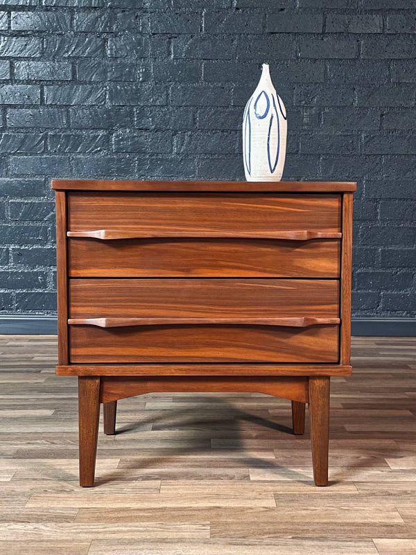 Mid-Century Modern Sculpted Walnut Night Stand, c.1960’s