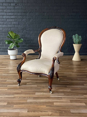 Ethan Allen Burgundy Leather Chesterfield Reclining Lounge Chair