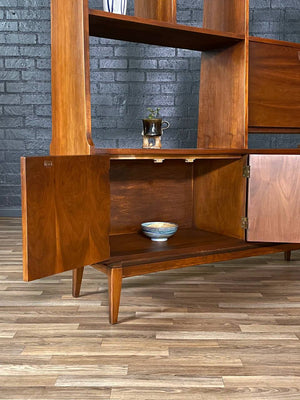 Mid-Century Modern Walnut Room Divider or Bookshelf by J.B. Van Sciver, c.1960’s