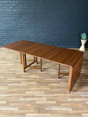 Expanding / Foldable Mid-Century Modern Walnut Dining Table, c.1960’s