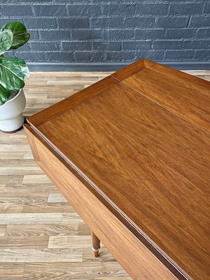 Mid-Century Modern “Sophisticate” Drop-Leaf Dining Table w/ Brass Accents, c.1960’s