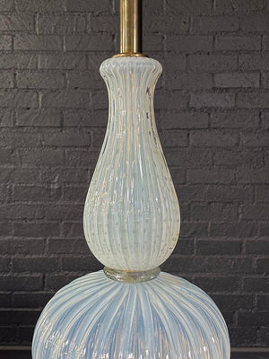 Vintage Italian Beige Murano Glass Table Lamp, c.1960’s