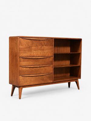 Heywood-Wakefield Model M-328W Drop Down Desk w/ Bookcase, c.1950’s