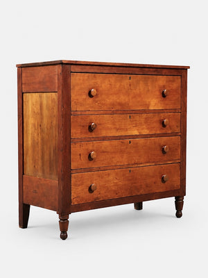 Early American Farmhouse Cherry 4-Drawer Dresser, c.1900’s