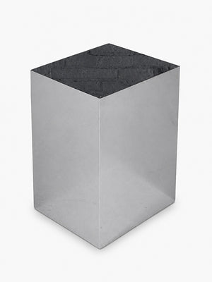 Vintage Post Modern Stainless Steel Pedestals Side Table, c.1980’s