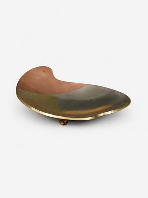 Mexican Modernist Biomorphic “Metales Casados” Mixed Metal Catchall Tray, c.1960’s