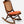 American Victorian Folding Cane Rocking Chair w/ Carved Rose Crest, c.1920's