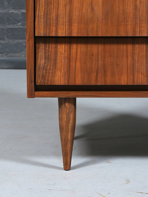 Mid Century Modern Walnut Highboy Dresser  c.1960's