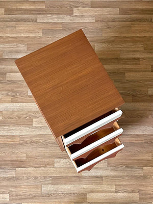 Mid-Century Two-Tone Lacquered & Walnut Night Stand, c.1960’s