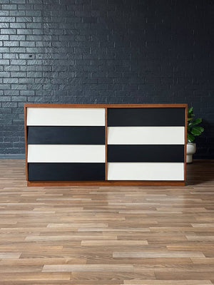 Mid-Century Californian Modern Two-Tone Lacquer & Walnut Dresser by Woodland of CA, c.1960’s
