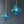 Pair of Vintage Turquoise Bubble Glass & Gilt-Metal Pendant Lantern Lights, c.1960’s