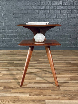 Mid-Century Modern Two-Tier Side Table by Carl Bissman, c.1950’s