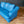 Vintage Post Modern Blue Leather Sofa, c.1980’s