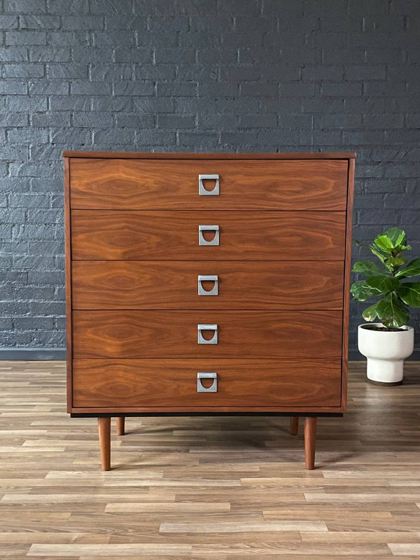 Mid-Century Modern Walnut Highboy Dresser by Dixie, c.1960’s