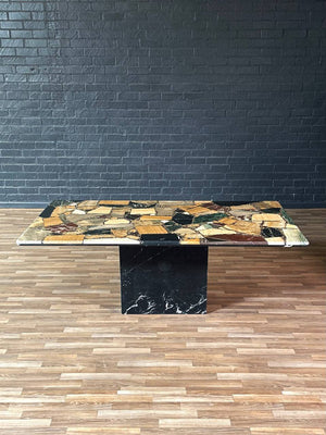 Vintage Italian Post Modern Multi-Marble Stone Dining Table by C.I.M, c.1980’s