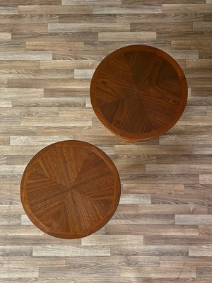 Pair of Mid-Century Modern “Rhythm” Walnut Side Tables by Lane, c.1960’s