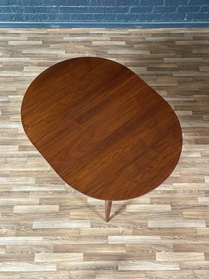 Expanding Mid-Century Modern Walnut Floating Top Dining Table, c.1960’s