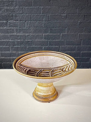 Mid-Century Modern Ceramic Footed Bowl, c.1960’s