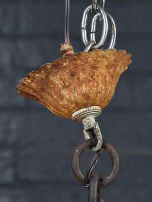 Spanish Colonial Revival Five-Light Wrought Iron Chandelier, c.1940's