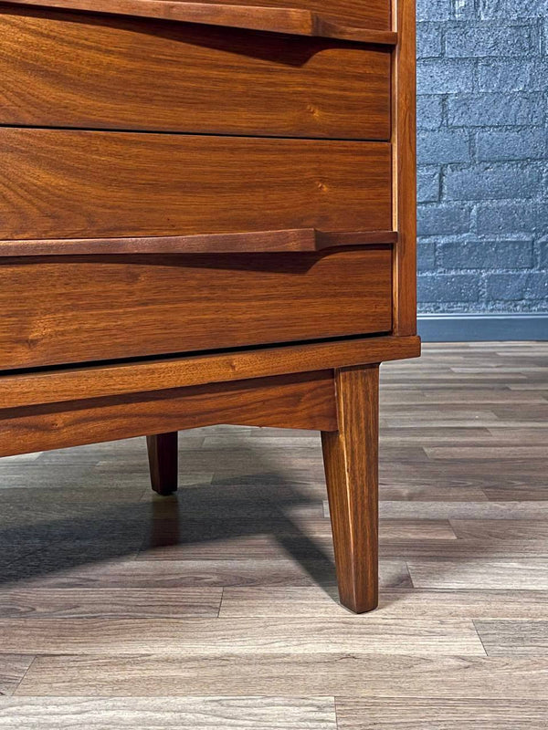 Mid-Century Modern Sculpted Walnut 3-Drawer Dresser, c.1960’s