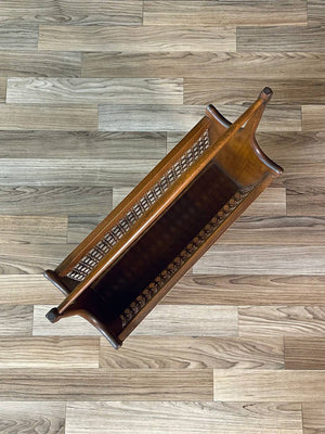 Mid-Century Modern Cane Magazine Rack