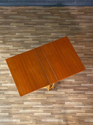 Vintage Norwegian Modern Teak & Birch Drop Leaf Dining Table by Bendt Winge, c.1960’s
