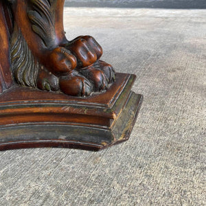 Antique Italian Renaissance Style Carved Walnut Dining Table